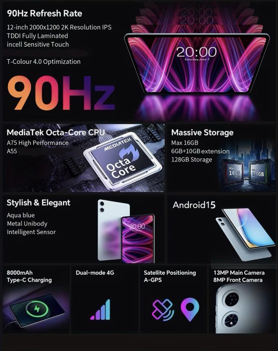 Таблет - Teclast T60 PLUS 12 inch