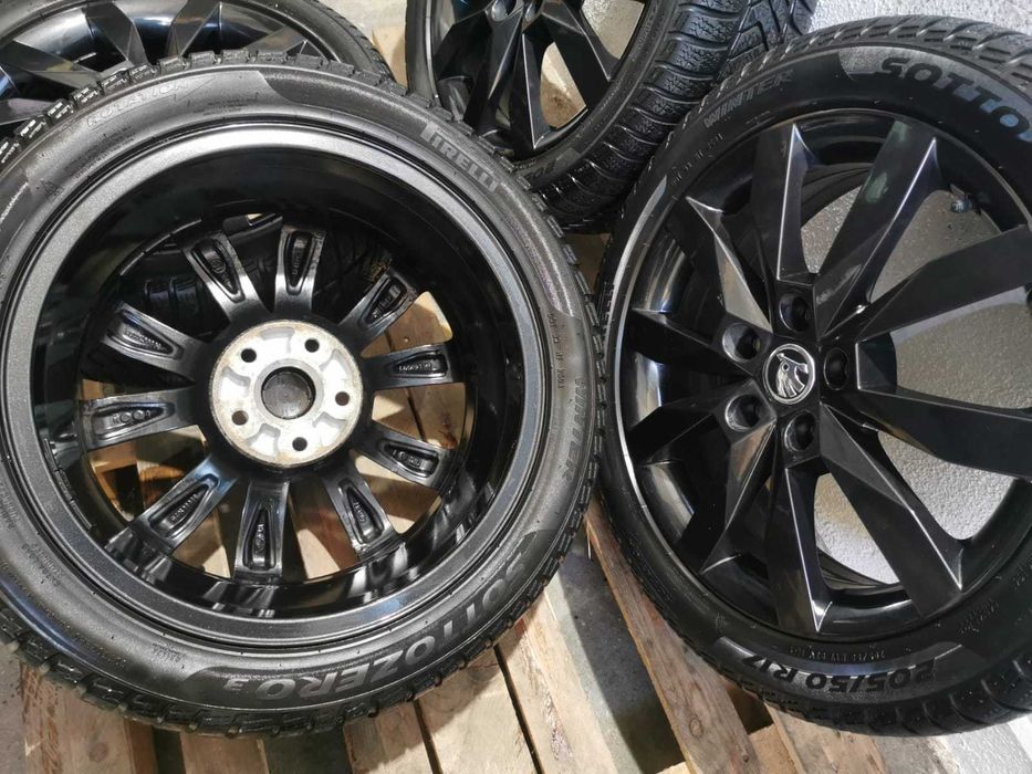 Jante Originale Skoda Octavia III . R 17 cu anvelope de iarna