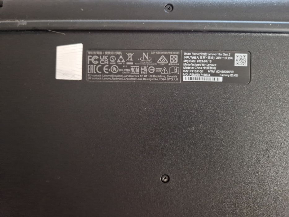Vand Laptop Lenovo T14, AMD3015E, 4gb Ram, ssd 128+60gb EMMC