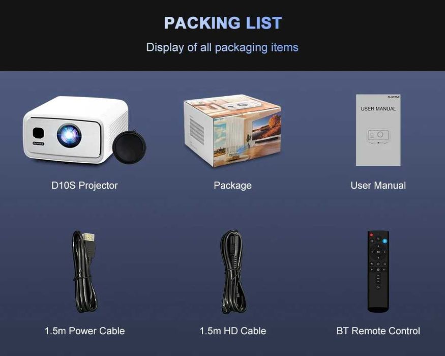 Проектор Flixtone D10S (1LCD)