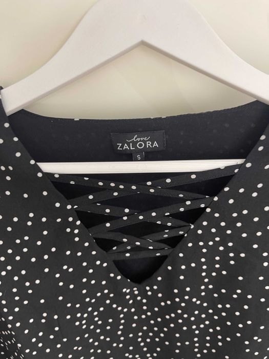 Мини платье А-силуета в горошек