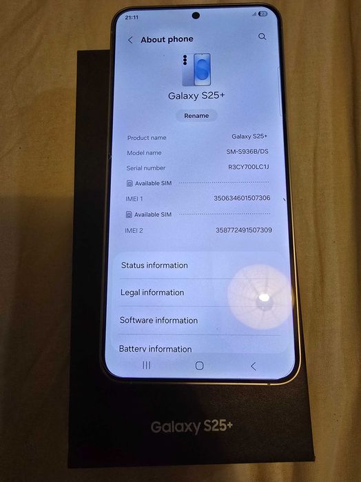Samsung S25+ 256gb icy blue perfect