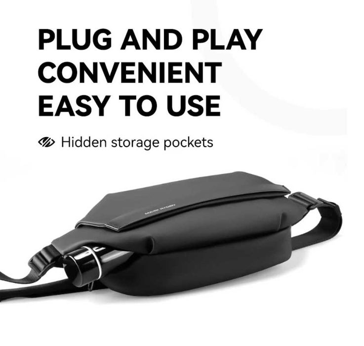 Чанта за кръста в Черно , маркова чантичка за през рамо Mark Ryden