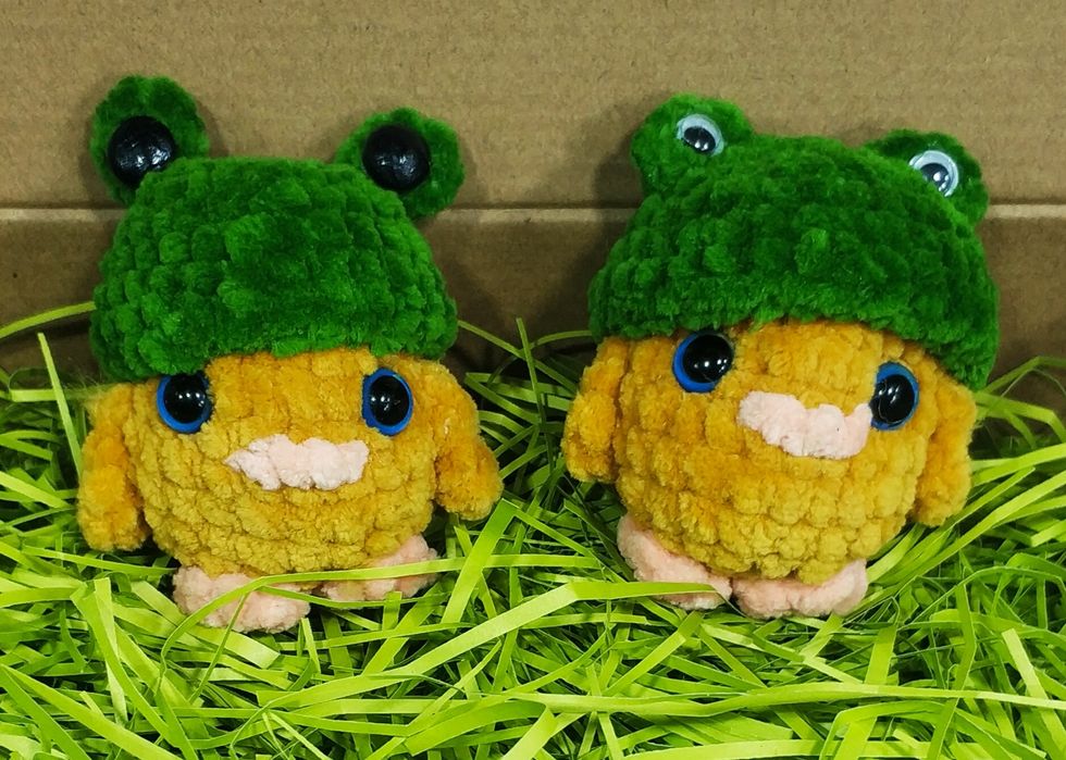 Вязаные  гусята.