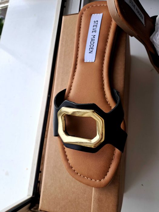 Papuci  piele naturală talpă  cu memorie .Steve  Madden
