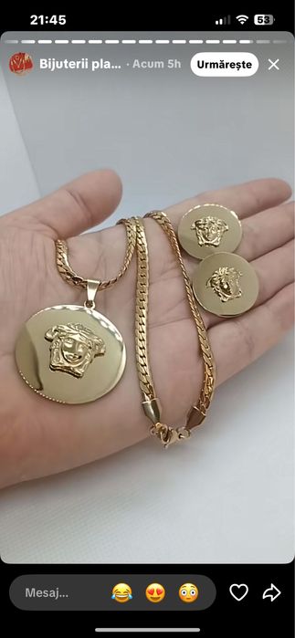 Vand lanț si cercei de aur 14 karate!