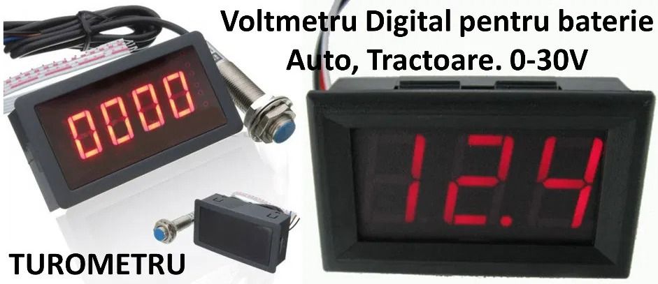Turometru digital combina, semanatoare 0-9999rot/min. Tahometru!