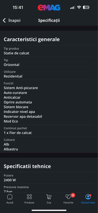 Statie de calcat Tefal GV9060E0 2400W, 470g/min Pro Express Care