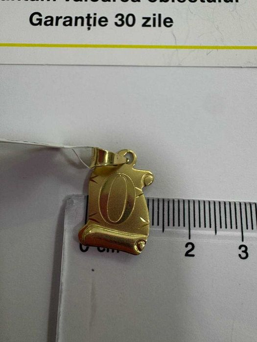 Pandant Litera O Aur 14k (ctg)staramanet