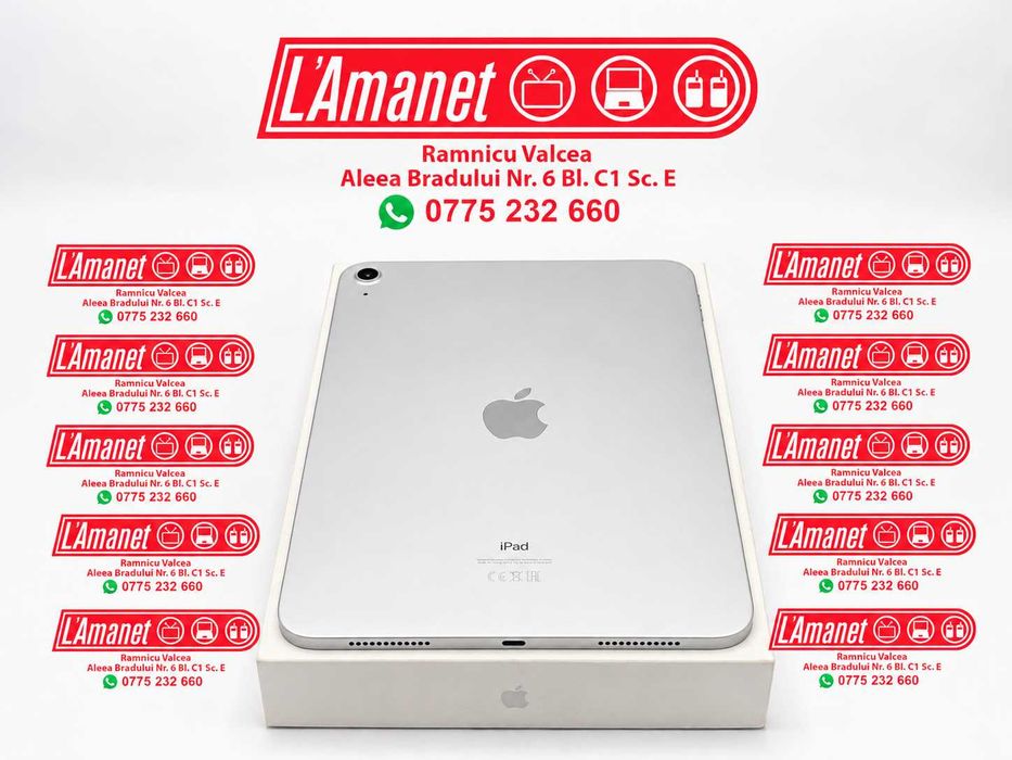 Tableta 11" Apple iPad Gen 10 A2696 Silver 64GB WiFi Stare Buna FullBox + Pen USB-C