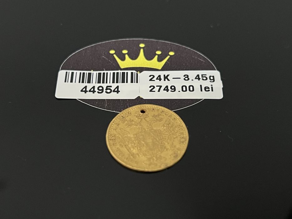Bijuteria Royal CB: Moneda aur 24k 3,45gr Franz Joseph cu buletin de expertiza