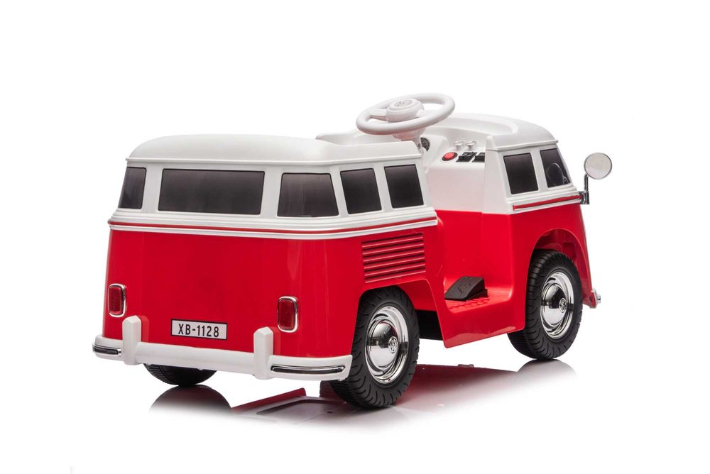 Masinuta electrica VW Samba Bus 2x 35W, roti moi, scaun tapitat RED