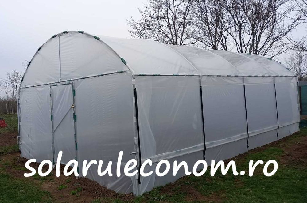 Solarii (sere) de gradina complete, pregatite pentru montaj