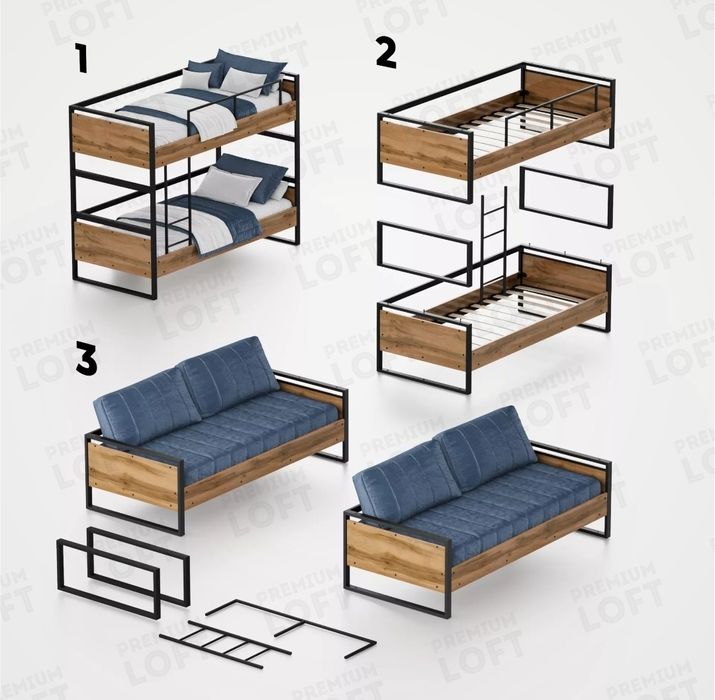 Детская кровать, Двухъярусная кровать, Bolalar kravati, ikki etajli