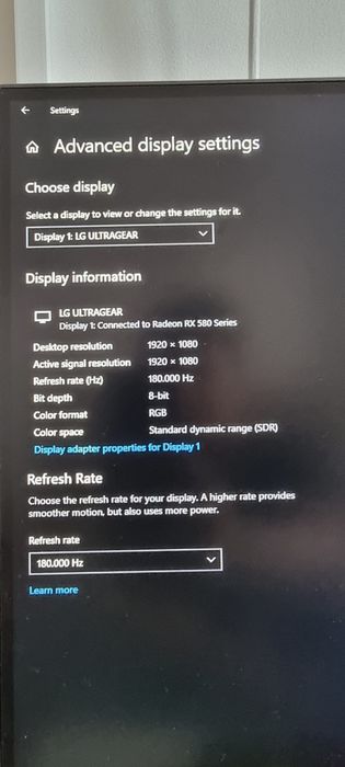 Vand monitor gaming lg ultragear 27 inch 180 hz