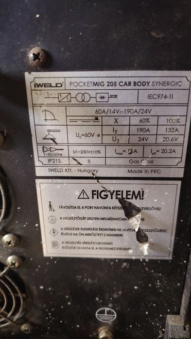 Aparat de sudura și tub co2, include pistolul, furtun și mască