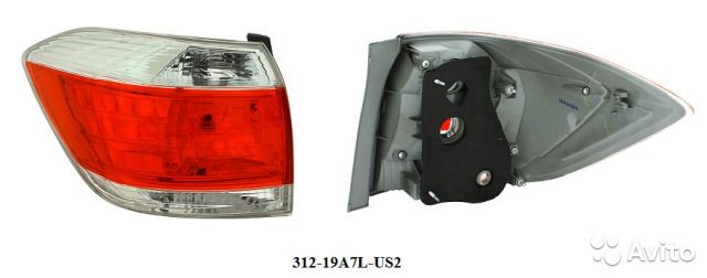 фонарь задний Тойота Хайландер 2011