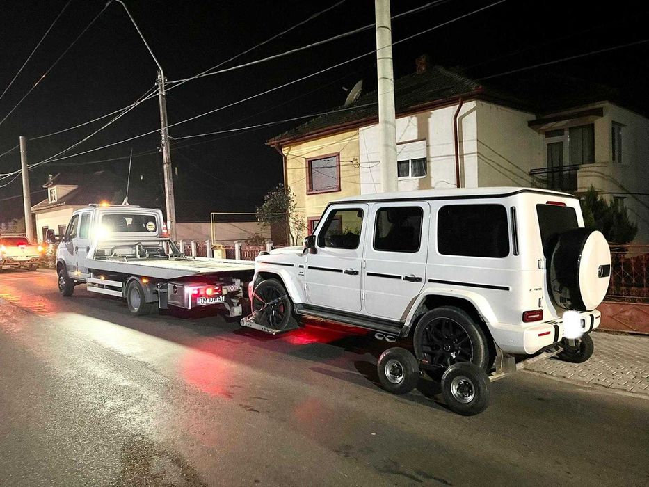 Tractari auto utilaje transport slep platforma auto blocat incuiat