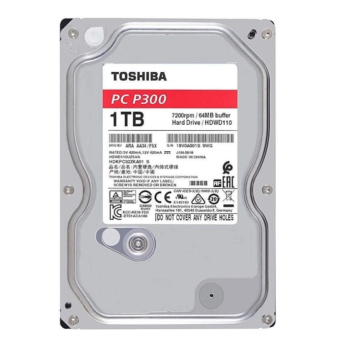 Жесткие диски 1 TB, 2 TB