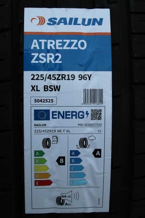 Anvelope vara noi 225/45R19 96Y, XL, ZR, Sailun, ZSR2, DOT 2025