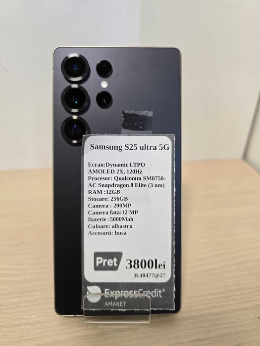 Samsung S25 Ultra 256GB 104 incarcari!! (ECA27 b.48477)-Garantie 2 ani