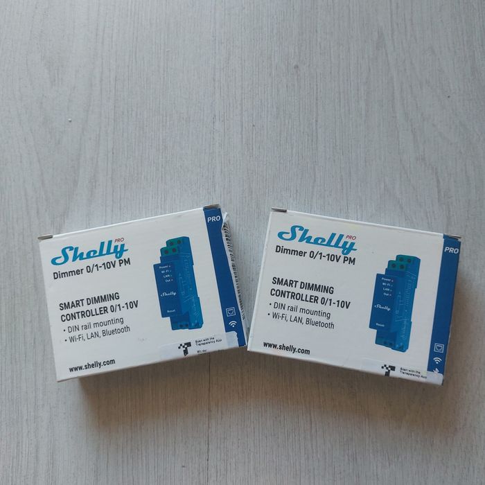 Shelly Pro Dimmer 0/1-10V PM | Професионален LAN/Wi-Fi Димер с Енергомер | DIN шина