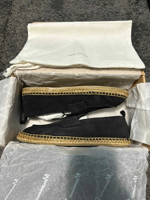 Espadrile bleumarin din piele intoarsa