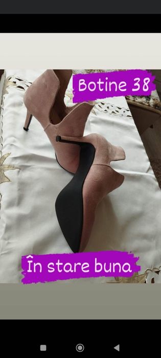 Botine eleganta roz