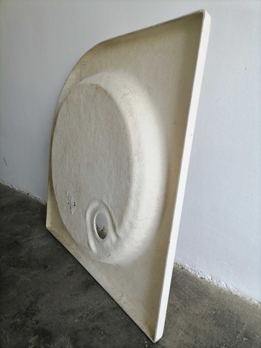 Cadita de dus semirotunda 90x90cm