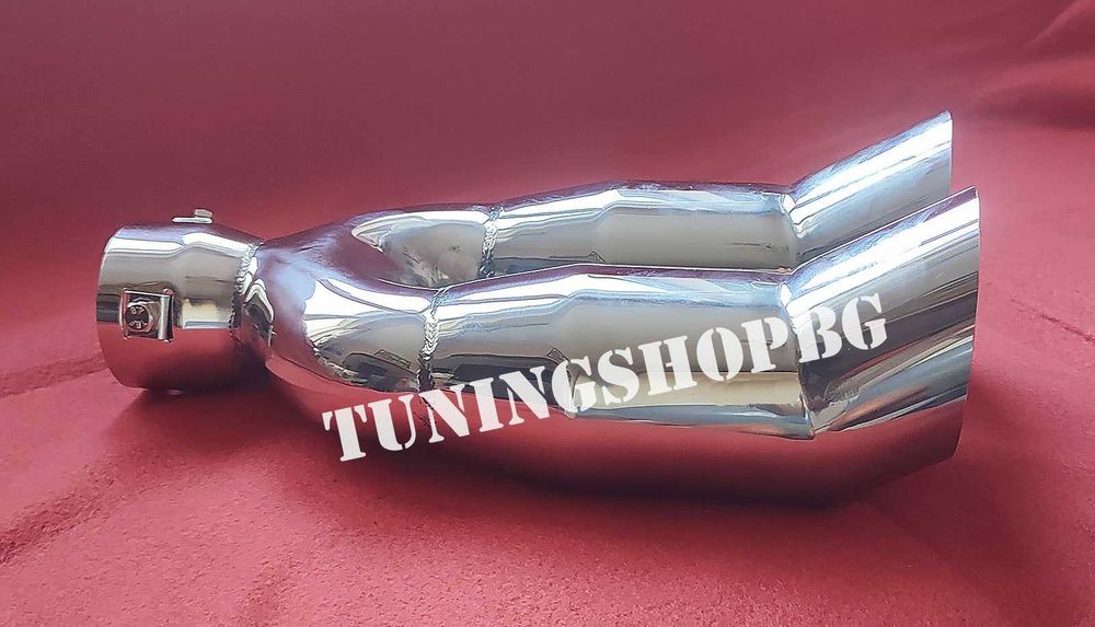 Спортен накрайник за ауспух за автомобил двуцевка GTB