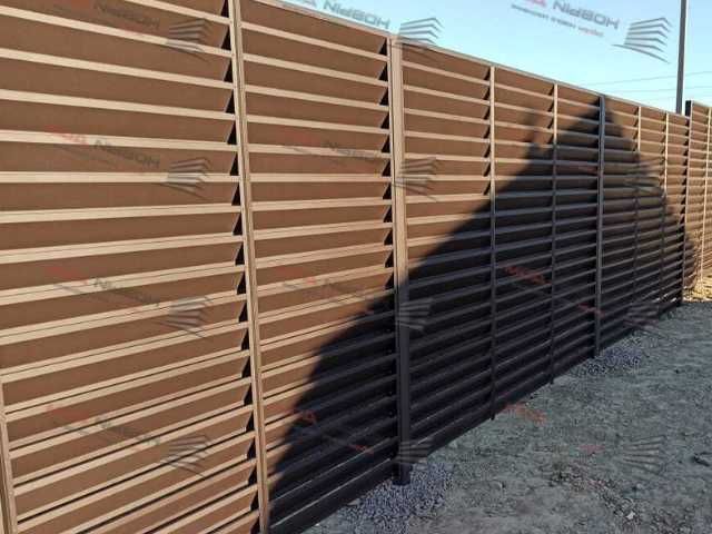 Забор жалюзи горизонтальный