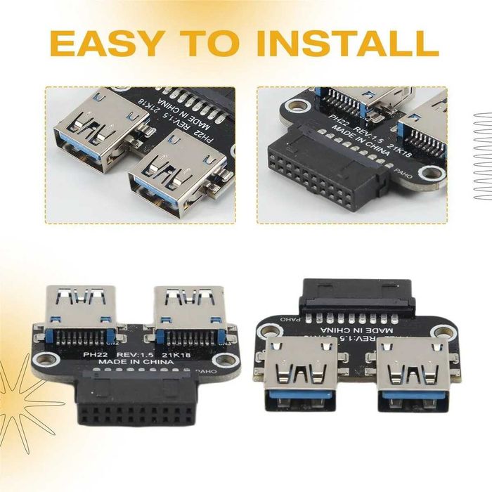 20Pin в двойной адаптер USB3.0, конвертер