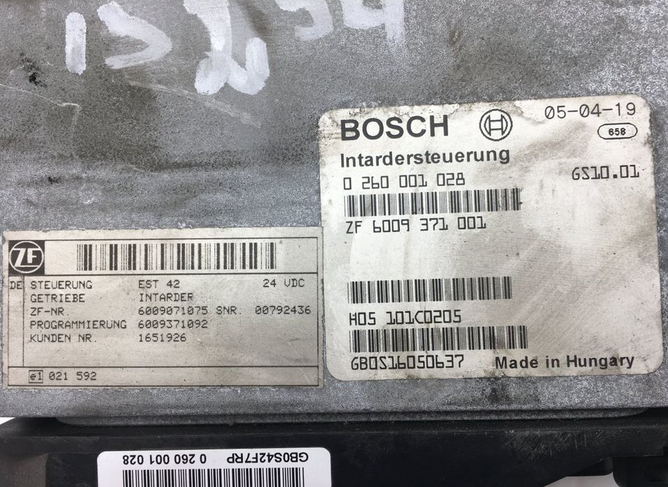 1651926 Unitatea de control a retarderului ZF Magiq (1999-2010) BOVA