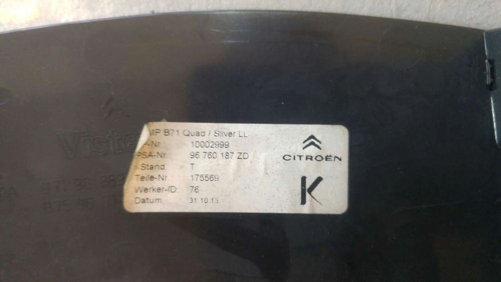 Rama consola centrala schimbator citroen c4 2 nc 96760187zd