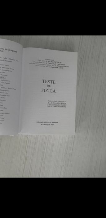 Culegere fizica - admitere politehnica - varianta cu rezolvari