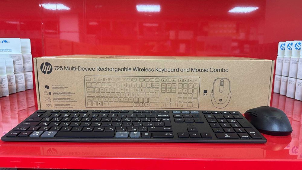 HP 725 Multi-Device Rechargeable Wireless Keyboard симсиз клавиатураси