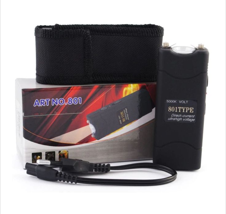 3в1 Мощен Малък Електрошок Фенер и Кучегон с калъф шок