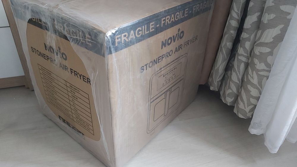 Set Nou Air Fryer Novio StonePro 5-8L 1400w Friteuza cu aer cald