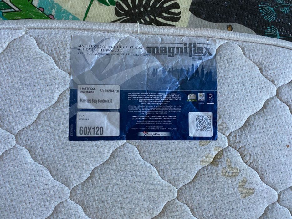 матрак Magniflex 120 x 60 / Бебешка дървена кошара на Arbor