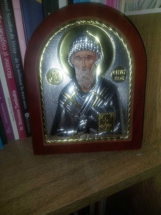 Icoana argintata Sf Spiridon