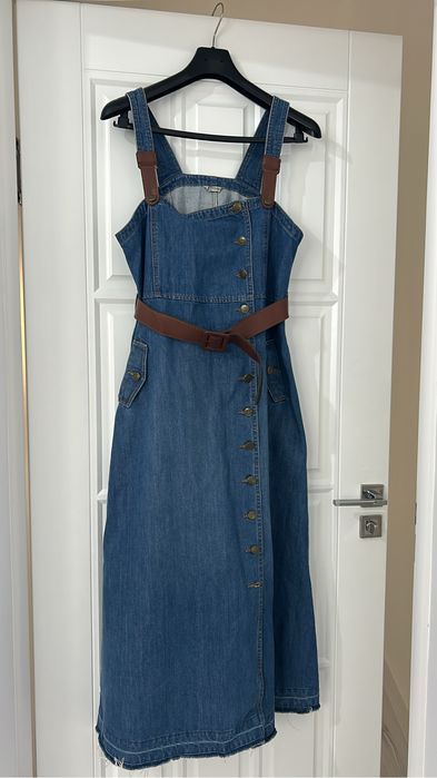 джинсовое макси платье. деним 46 размер