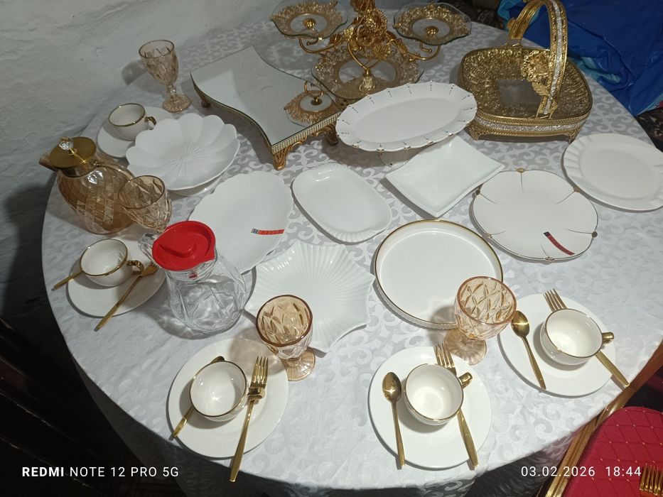 Аренда стол и стуля с посуды