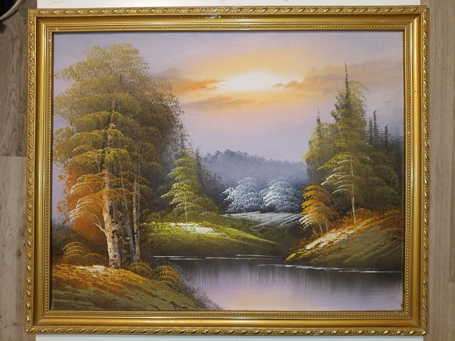 Tablou Pictat "Drumul Spre o Aventură Nouă în Natură" Anul 1998