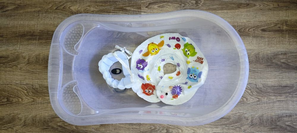 Комплект ванночка для купания, чепчик, надувной круг