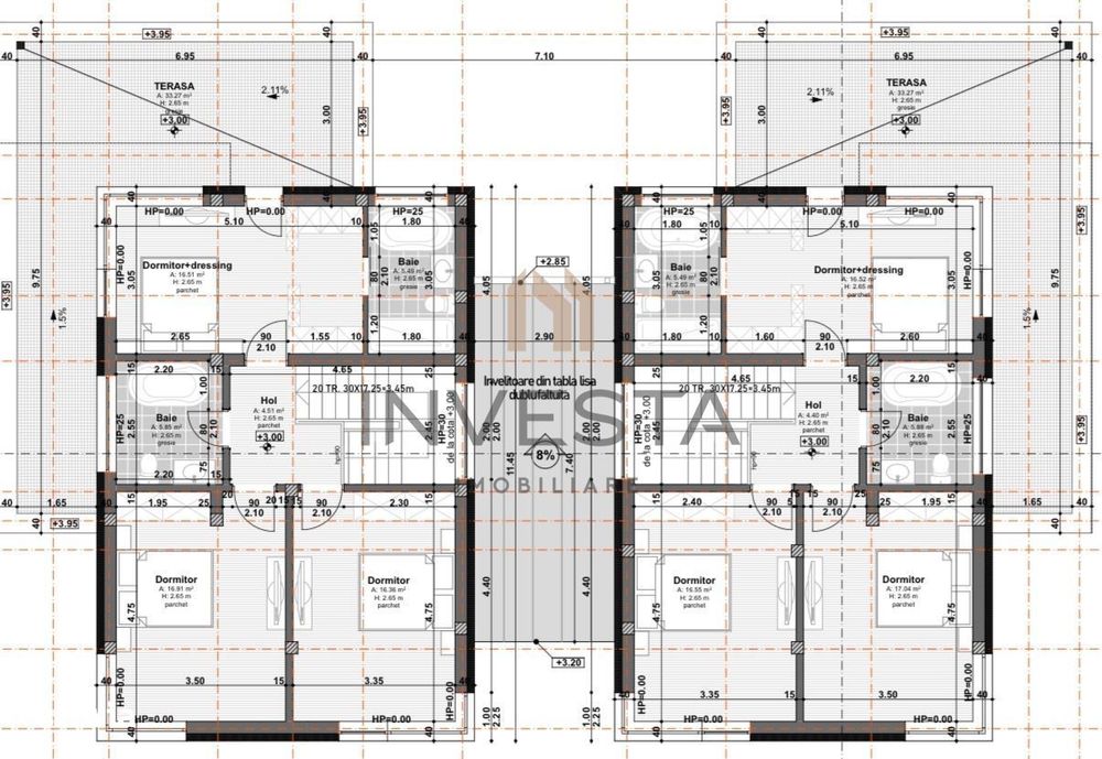 Teren in curs de autorizatie! 807 mp cu front la strada de 33 m!