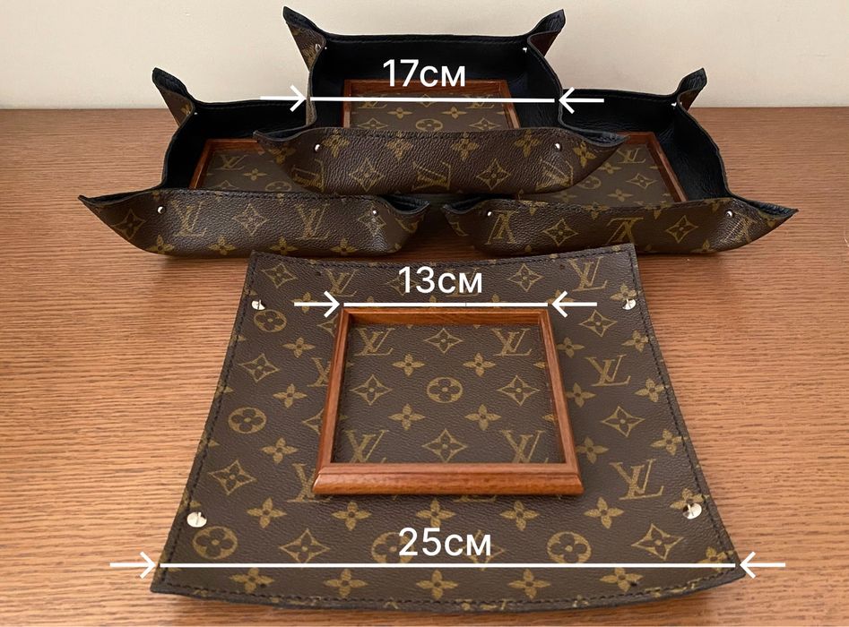 Louis Vuitton Monogram Brown Custom Leather Tray