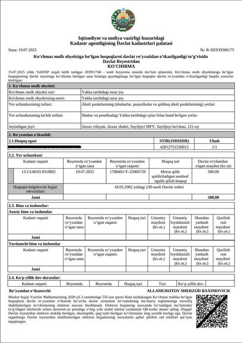 Ер майдони сотилади