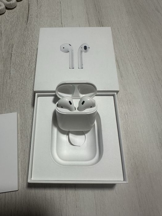 Безжични слушалки Apple - AirPods2 with Charging Case, TWS, бели