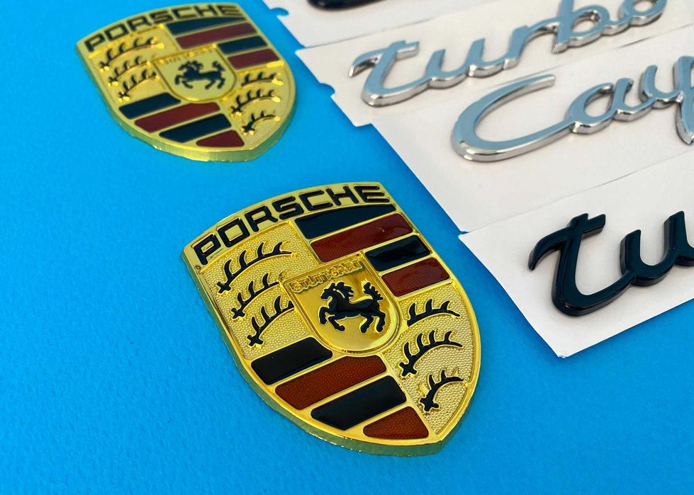 Надпис Porsche , емблема, бадж, порше, Cayenne, panamera, turbo s, gts