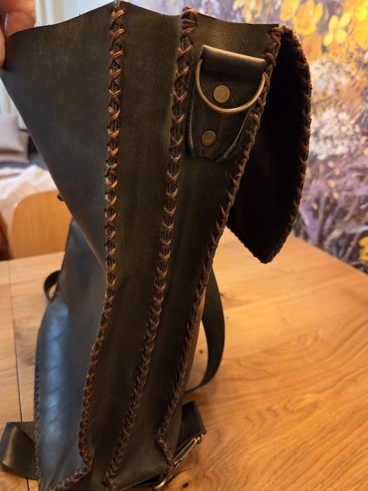 Кожена раница , ръчна  изработка.